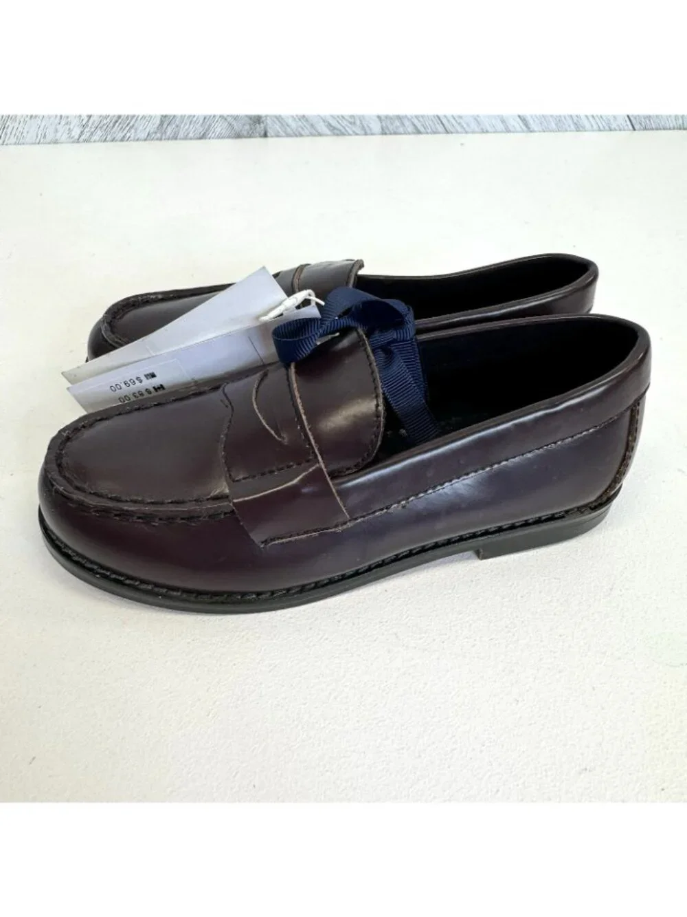 Janie and Jack Leather Penny Loafer Shoes Boys Toddler US Size 9 Brown NWT NEW